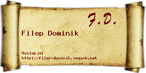 Filep Dominik névjegykártya